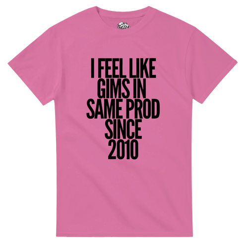 T-shirt I FEEL LIKE GIMS IN THE SAME PROD SINCE 2010 – visuel produit 2